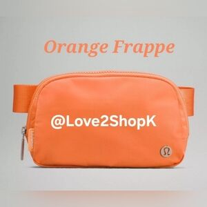 NWT 🧡Lululemon orange frappe belt bag 1L